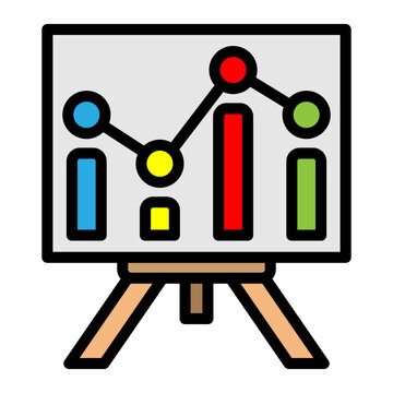 Presentation Vector Filled Icon Design