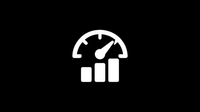 Animated speed performance chart icon appears