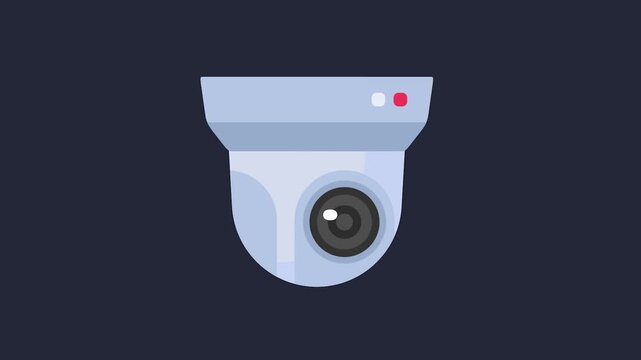 Abstract digital drawing of a security camera with an integrated lens, symbolizing safety and monitoring