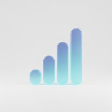 Abstract Bar Graph Representing Growth and Progress.