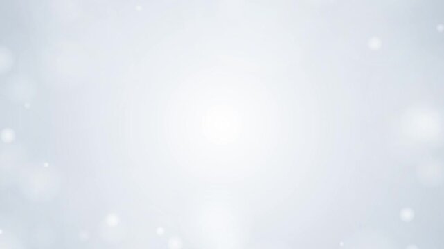 Abstract clean white and glacial blue background with soft floating bokeh particles. This seamless motion graphic loop is perfect for elegant modern corporate video presentations.