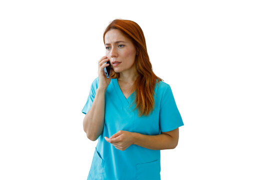 Nurse having worried phone call about medical concern