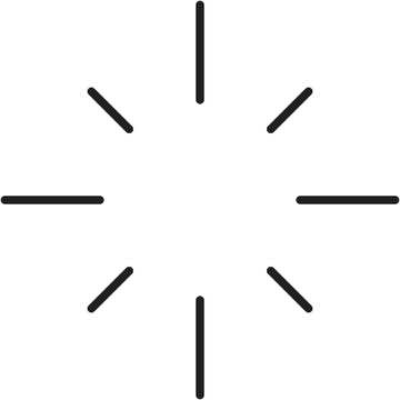 Sparkle star light icon twinkling glitter shapes.