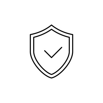 Shield icon with outline defense perimeter