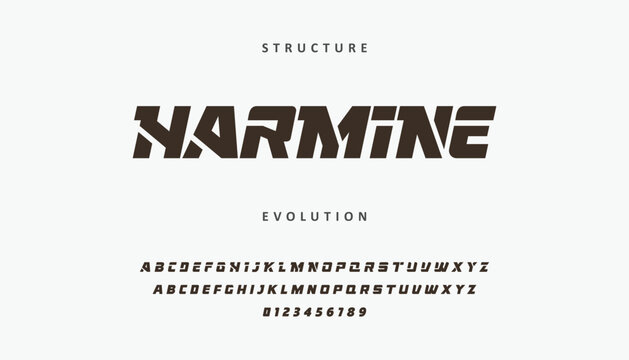 Creative modern urban alphabet font. Digital abstract moslem, futuristic, fashion, sport, minimal technology typography.  Simple numeric vector illustration