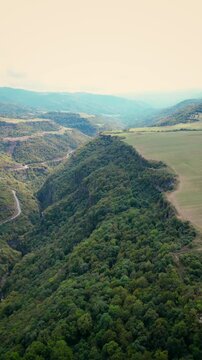 aerial view of the mountain valley