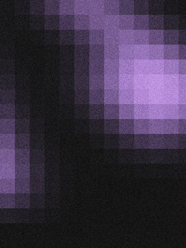 Dark pixelated purple mosaic background with noisy grain texture