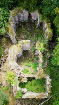 Ruins of the medieval church in the forest