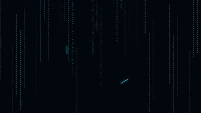 Abstract digital data stream background with futuristic binary code elements for technology and cyber security concepts AQ