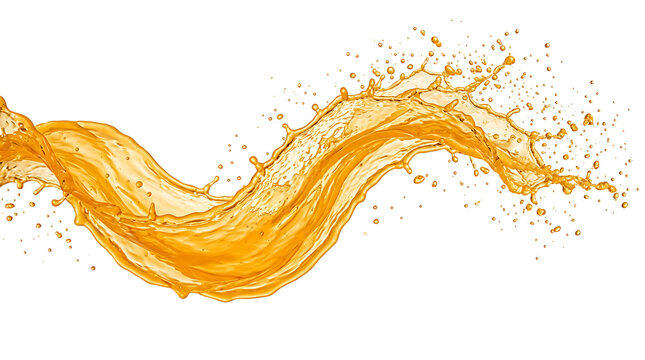 Orange Juice Splash Wave