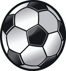 Fototapeta premium Traditional Soccer Ball Illustration for Classic Football Sports and Game Design