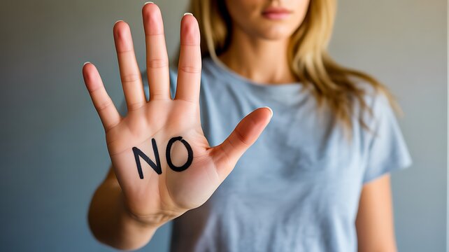 No symbol representing refusal boundaries rejection and personal protection