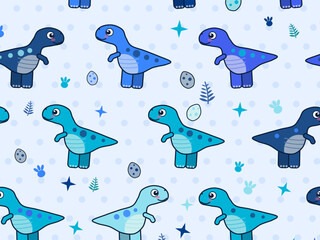 Cute Cartoon Dinosaurs Colorful Kids Pattern © iushakovsky