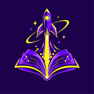 Futuristic Education Rocket Book Logo