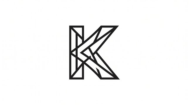 Geometric Letter K Monogram Logo With Angular Mosaic Facets For Modern Branding And Identity