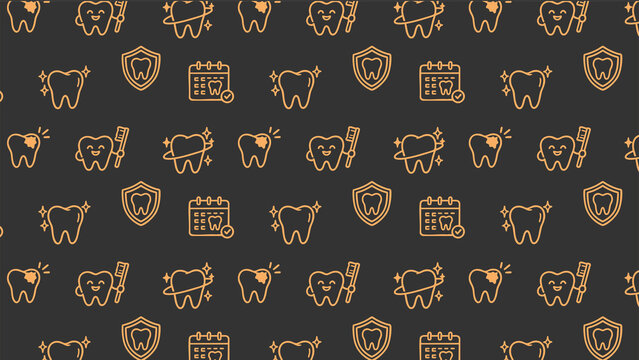 dental vector doodle pattern design