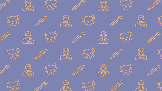 dental vector doodle pattern design