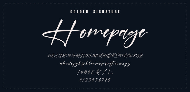 Hand drawn vector alphabet. Modern monoline signature script font. Elegant Signature Font. Best Alphabet Beautiful Calligraphy Signature Font