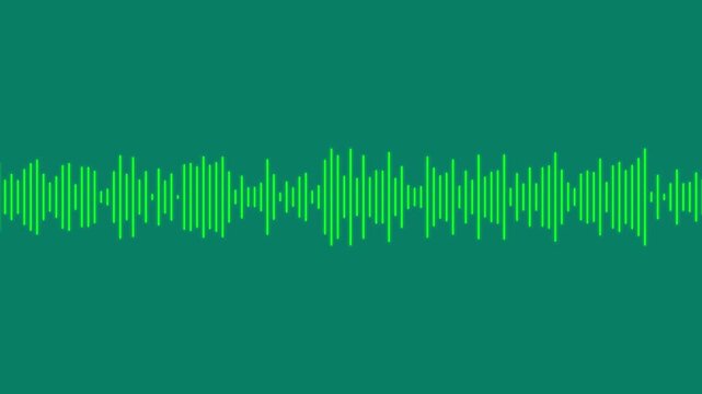 Waveform Audio ,spectrum voice, Isolated on transparent background.Seamless loop waveform equalizer isolated on white background