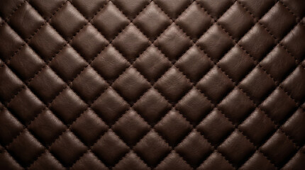 Obraz premium Luxurious dark brown quilted leather texture background