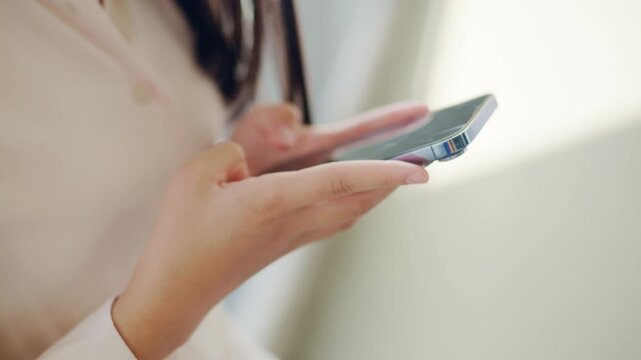 anxious worried teen girl with her smartphone as a conceptual footage for cyberbullying social media trauma, teenager mental health crisis, depression and panic attack