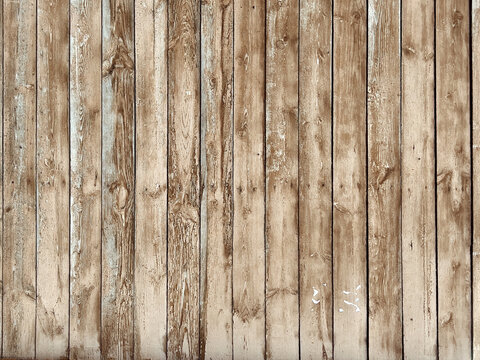 Weathered natural wooden planks with rustic texture and vertical grain background