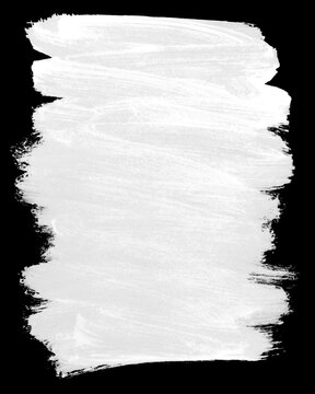 Weisse Farbfl&auml;che gemalt mit einem Pinsel als Hintergrund