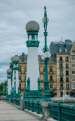 Obraz premium Zurriola bridge in San Sebastian Spain