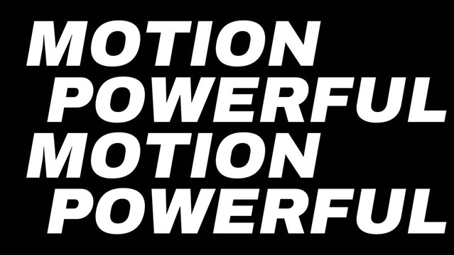 Dynamic Bold Typography Animation