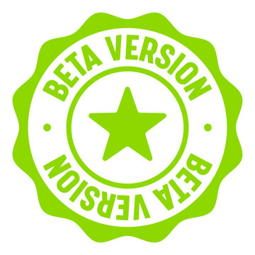 beta version seal badge. beta version label sticker. Vector sign