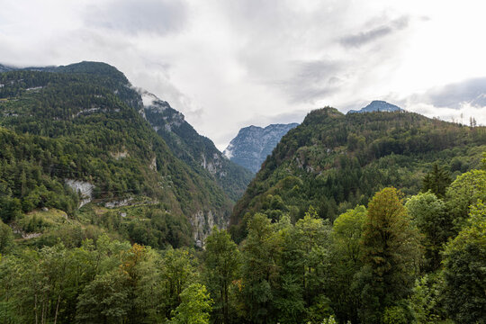Alpine mountain landscape in Austria, Salzachofen