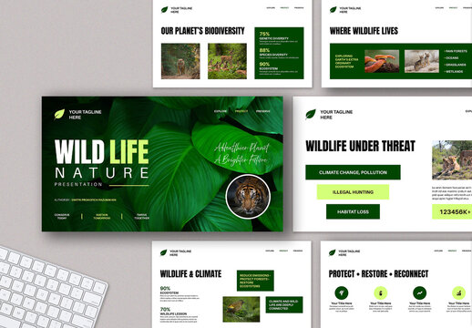 Wild Nature Presentation Template Layout