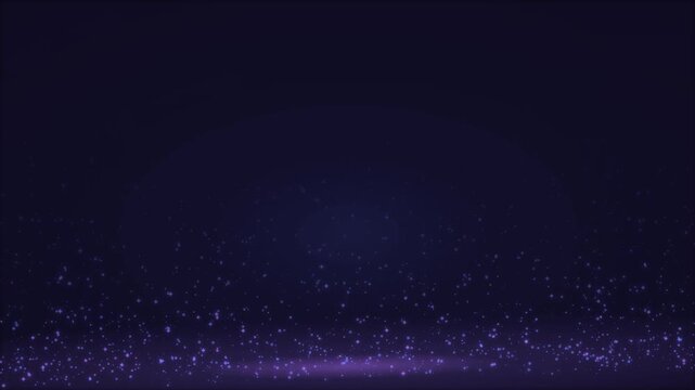 Dark purple cosmic dust glittering with tiny sparkling stars floating across a moody interstellar background.