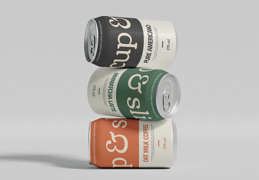 Stakced Can Mockup