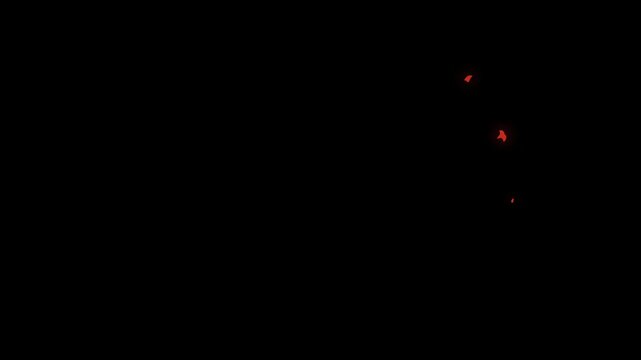 Small ground flame fx with transparent background