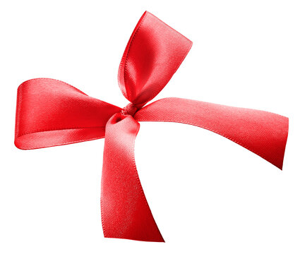 Red color ribbon isolated