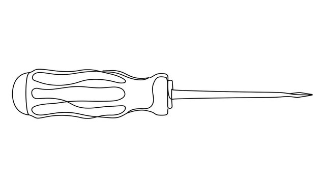 Screwdriver white background tool.