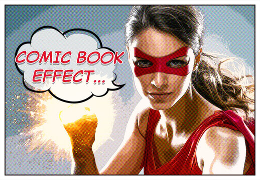 Comic Book Photo Effect Mockup