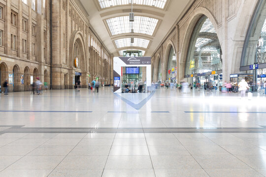 Bahnhof Leipzig, Sachsen, Deutschland, Einkausbahnhof, historischer Bahnhof