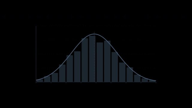 Histogram with smooth normal distribution curve in slate