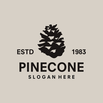 Pine Cone logo vector template illustration