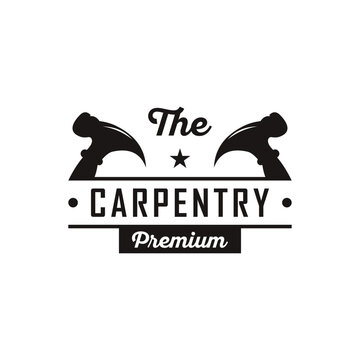 Carpentry logo vector template illustration