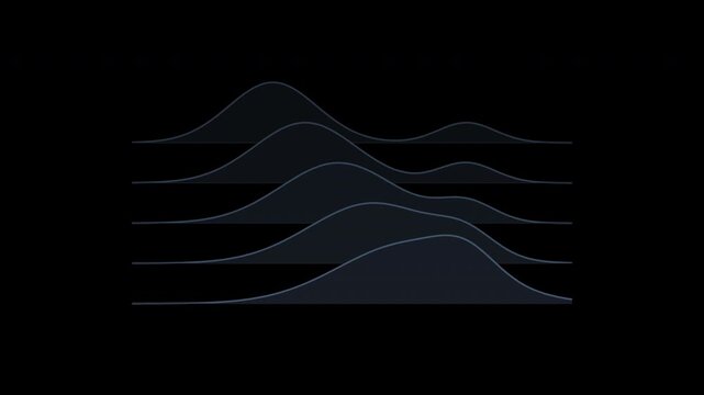 Ridgeline distributions comparing customer segments in slate