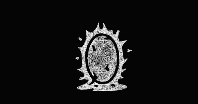 Sketch magic portal icon animation - smooth progressive reveal