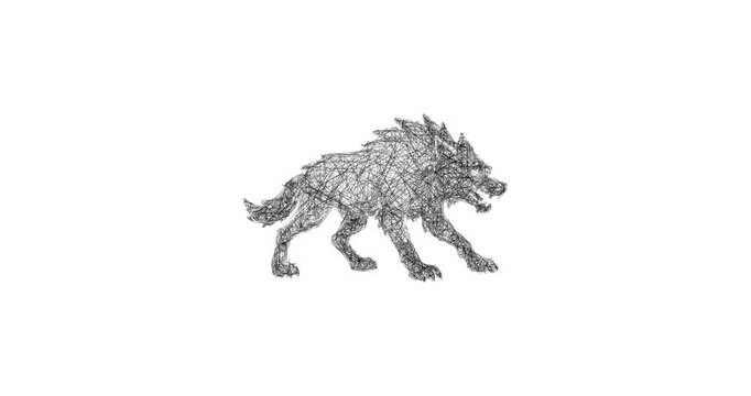 Sketch warg icon animation - smooth progressive reveal
