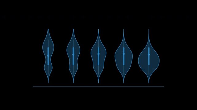 Violin plots comparing density and median values in blue