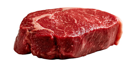 Fototapeta premium Raw fresh ribeye beef steak with visible marbling and fat