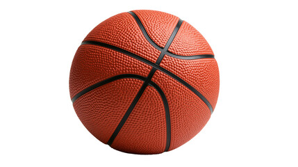 Orange pebbled leather basketball with black rubber seams © Alaric