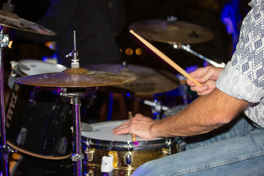 pop rock band music and instruments of an American rock band