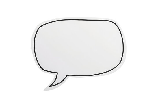 Artistic outlined speech bubble isolated illustration